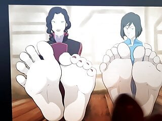 Korra and Asami feet cum tribute (SOP)
