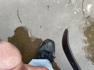 Masturbating in the rain