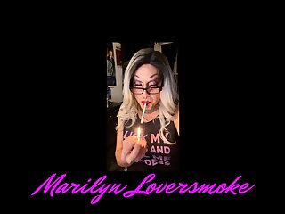 Teasing Smoking Touching Trans Goddess Marilyn Loversmoke