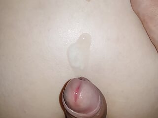 Jerking my cock in her asshole