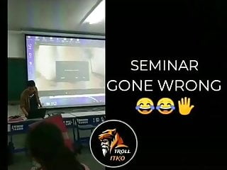 Porn played in seminar