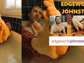 EDGEWORTH JOHNSTONE &ndash; Soapy feet in the bath. Bathing male foot fetish DILF closeup. Mans feet washing