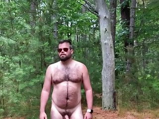 Watch me strip naked in the woods 