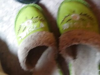 Fucking my girlfriend&#039;s slippers