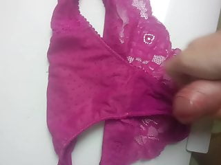 Cum on purple panties