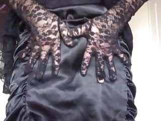Black lace and satin x