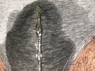 Pissing in grey panties Pt.2