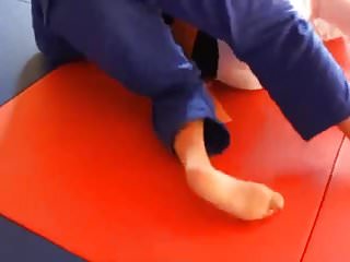   Female vs male judo!