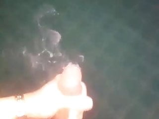 A short clip of underwater ejaculation at the swiming pool.