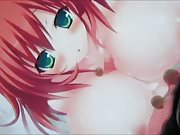 Animated anime babe gets cum tribute