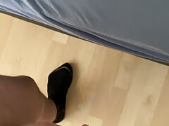 Foot fetishism horny mrandmrshoneyy is rubbing his dick against naughty Furiozzza's foot