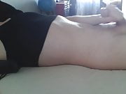 Boy loves to wank and cum in and on girl underwear