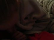 girlfriends blowjobs and gets cum on her face