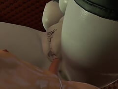 Curvy Lady Dimitrescu Rides on Top  Resident Evil Porn Parody