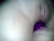 Toying my girlfriend dildo and anal beads