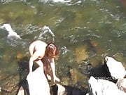 Pantyhose in the river