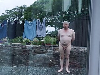 Sissy neil naked outside his house...