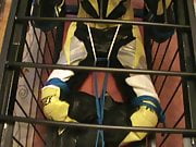 Yellow and black - caged bikerslave