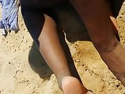 girlfriend soles at beach