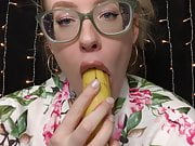 ASMR banana eating 