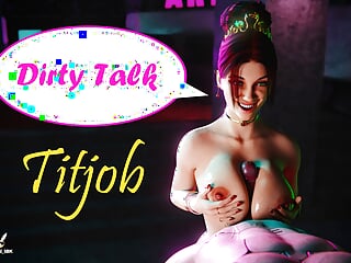 Dirty Talk Titjob - your dick will explode between the tits of Scarlet Fyre, our new OC