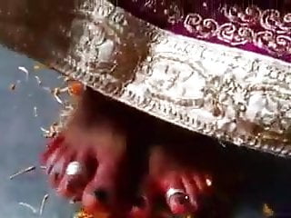 Indian Mistress Has Her Feet Worshipped By Slave