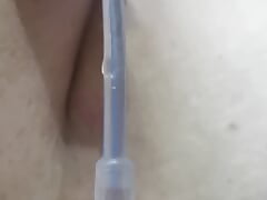 Playing with my catheter and cock 7