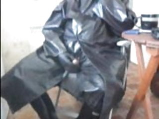 Smoking And Stroking In Rubber...