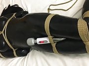 latex kigurumi bondage vibrating 