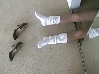 Whited, White Socks, Vore, Heels