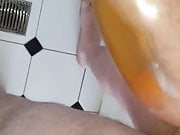 Fist time video...condom piss