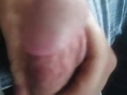 Stroking my cock at work