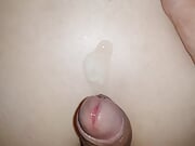 Jerking my cock in her asshole