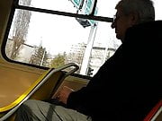 Hot grandpa from Croatia in tram