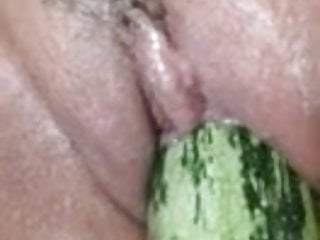 Latina, Play a, Girl Pussy, Vegetable Masturbation