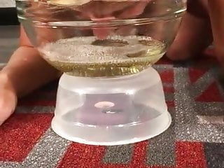 Drinking Piss from Bowl