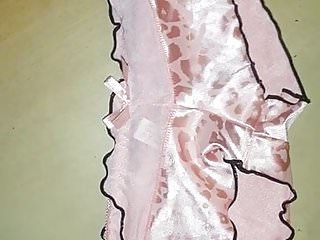 Hot Cum on exgf cotton pink panties