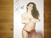 Cum on Lucy Pinder Autograph