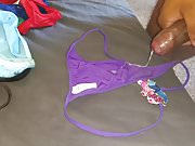 Cum on purple vs g-string