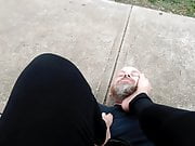 Bresha Foot Kissing & Worship in Public Park