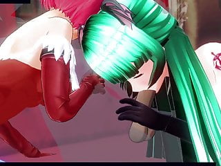 Morrigan And Lilith Take Care Of Your Dick...