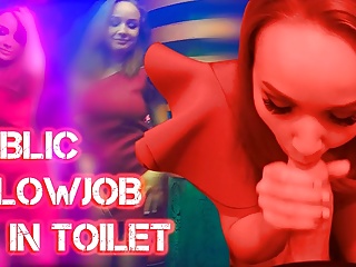 Teen 18 Handjob Hd Videos video: Horny Babe Passionately Blowjob Big Cock Stranger In Toilet