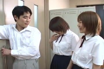as244 - Japanese school teacher jousts two dicks jointly