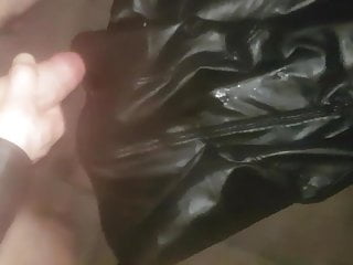 Wank Leather Jacket With Cum...