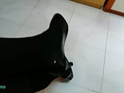 Black Patent Pumps with Pantyhose Teaser 32