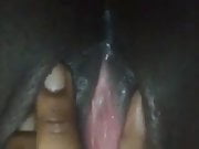 Juicy black dripping pussy