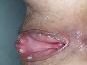 Cum dripping from pussy