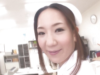 Beautiful japanese nurse gets by the...