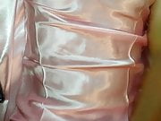 Pink satin cumshot