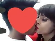 Shemale  Shenaya Lorance kissing her boy friend